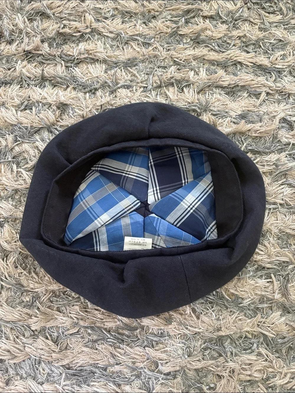 OVERRIDE Japan Origami Knit Beret – Packable Black Folded Rosette Hat One Size